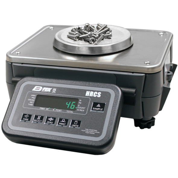 B-Tek HRCS Checkweighing Counting Scale, 10 lb x 0.0001 lb, 6-inch Diameter Pan, Stainless Steel