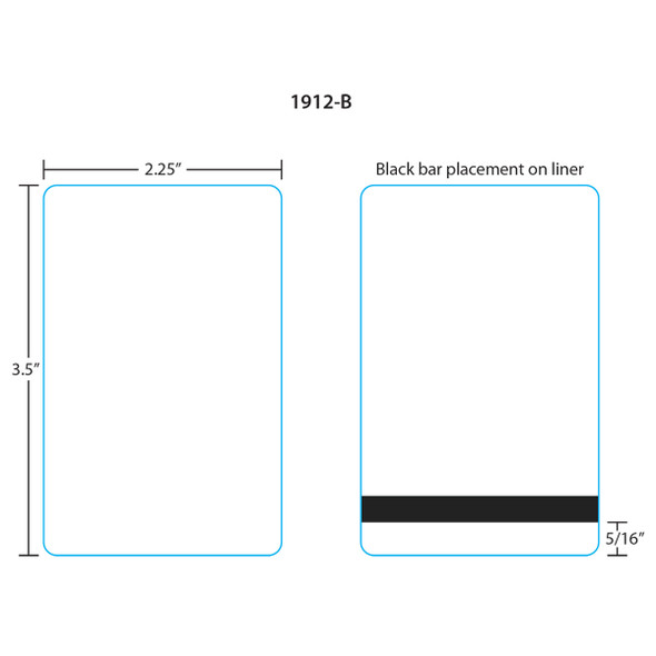 Hobart Printer Labels 1912-B for Quantum/HLX/HTi 3.5", Blank, 16 Rolls, 850 Labels per Roll