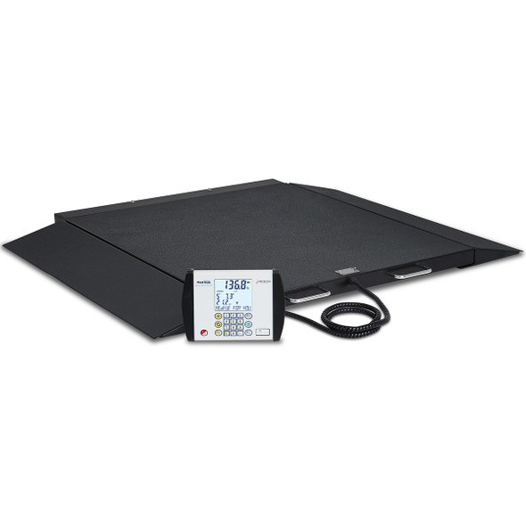 Detecto 6500-AC Portable Wheelchair Scale 1,000 lb x 0.2 lb BMI, RS232, with AC Adapter