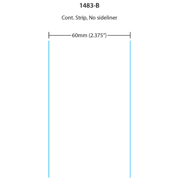 Berkel Printer Labels 1483-B for M/MP/GM Series Edge to Edge Continuous Strip, Blank, 12 Rolls, 2400 Labels per Roll, 60 mm x 2400 mm