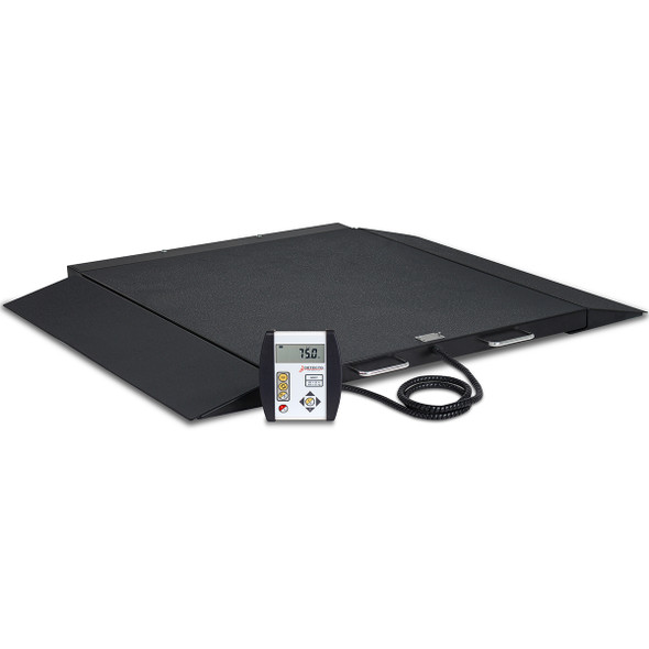 Detecto 6400-AC Portable Wheelchair Scale 1,000 lb x 0.2 lb BMI, RS232, with AC Adapter
