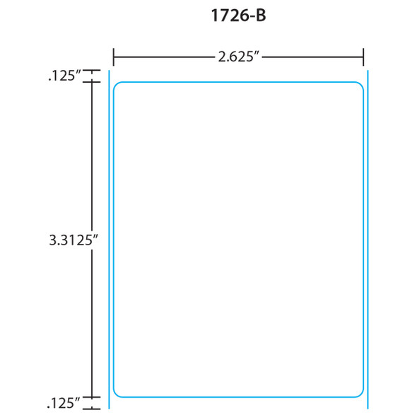 Toledo Printer Labels 1726-B for 350/8450/bPro UPC et 3.3, Blank, 20 Rolls, 725 Labels per Roll