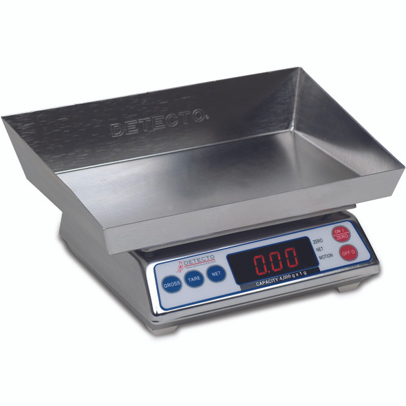 Detecto AP-4KD Stainless Steel Wet Diaper Scale 4,000 g x 1 g