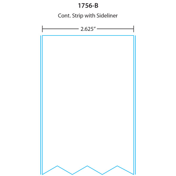 Toledo Labels 1756-B for 325/8425/UCST Continuous Strip with Side Liner 30 rls/cs, Blank, 30 Rolls, 1020 Labels per Roll