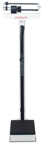 Detecto 2391 Weigh Beam Eye-Level Physician Scale with Height Rod, 180 kg x 100 g Capacity