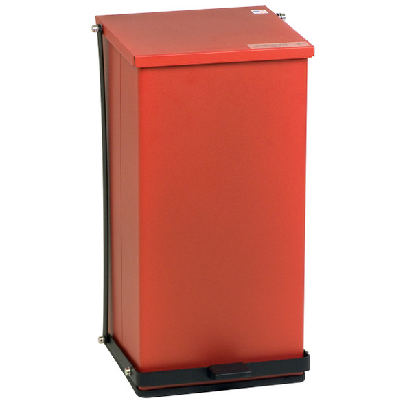 Detecto P-24R Medical Step-On Can Waste Receptical, 24 Quart, Red