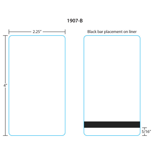 Hobart Printer Labels 1907-B for Quantum/HLX/HTi 4.0", Blank, 16 Rolls, 750 Labels per Roll