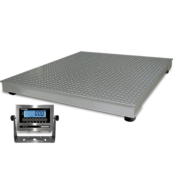 Velab VE-PS2000 Platform Scale 4400 lb x 1.1 lb, 47" x 47" Floor Scale, RS232