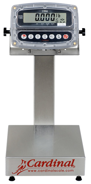 Cardinal EB-15-190, Stainless Steel Washdown Bench Scale, 15 lb x 0.005 lb, NTEP