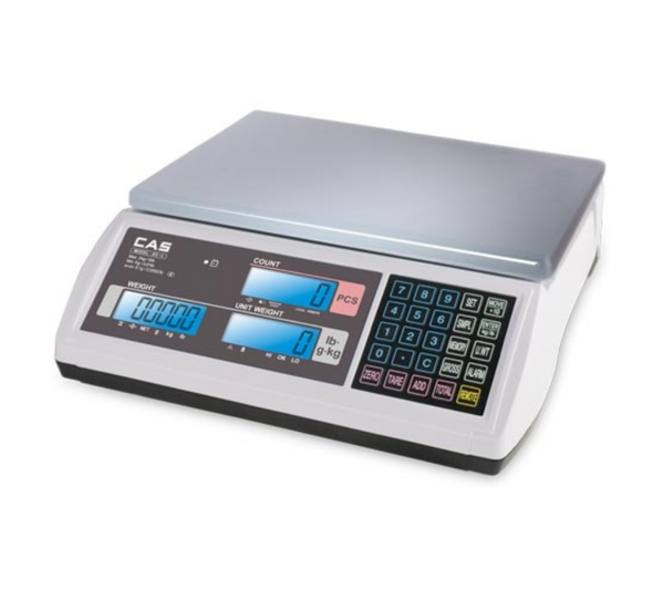 CAS HFS-505-E Industrial Floor Scale System 5x5 Platform 5000lb x 1lb EC2-30 Dual Channel Counting Scale 30lb x 0.001lb