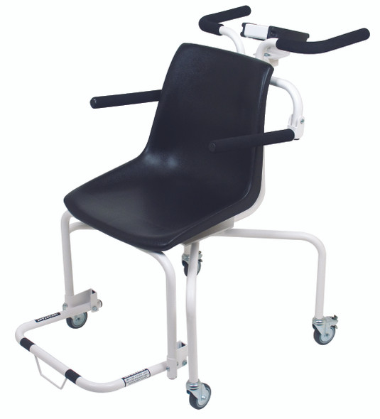 Detecto 6880-C Digital Rolling Chair Scale, 400 lb x 0.2 lb, RS232, LCD Display, WiFi Connectivity
