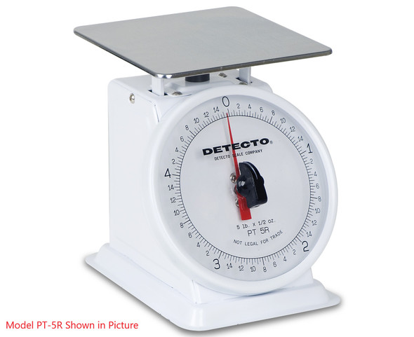 Detecto, PT-5, Fixed Dial Top Loading Scale, 5 lb capacity