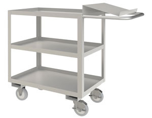 Durham SOPC1618303ALU5, Stainless Steel Order Picking Cart, 18.13" x 45" x 39"