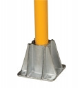 Vestil VDKR-P101 Single Socket for Pipe Safety Railings, 4 Bolt Holes
