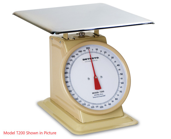 Detecto, T100, Fixed Dial Top Loading Scale, 100 lb capacity