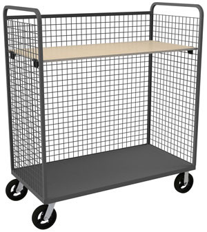 Durham W3ST3048681R95, Wire Cart with Shelves, 30" x 48" x 68.56"