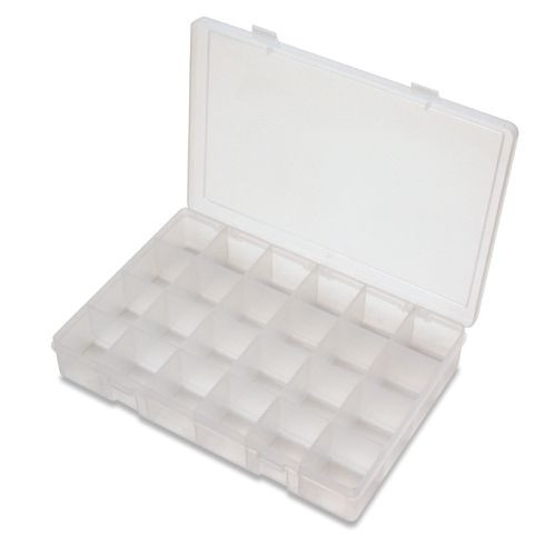 Durham LP24-CLEAR, Pack of 10 Large Plastic 24 Compartment Box