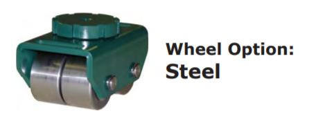 Hilman Rollers, BSS-6S, Swivel Smooth Top and Steel Wheel Bull Dolly, 6 Ton Capacity