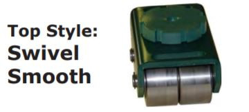 Hilman Rollers, BSS-3P, Swivel Smooth Top and Polyurethane Wheel Bull Dolly, 3 Ton Capacity