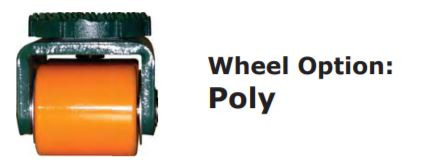 Hilman Rollers, BSS-3P, Swivel Smooth Top and Polyurethane Wheel Bull Dolly, 3 Ton Capacity