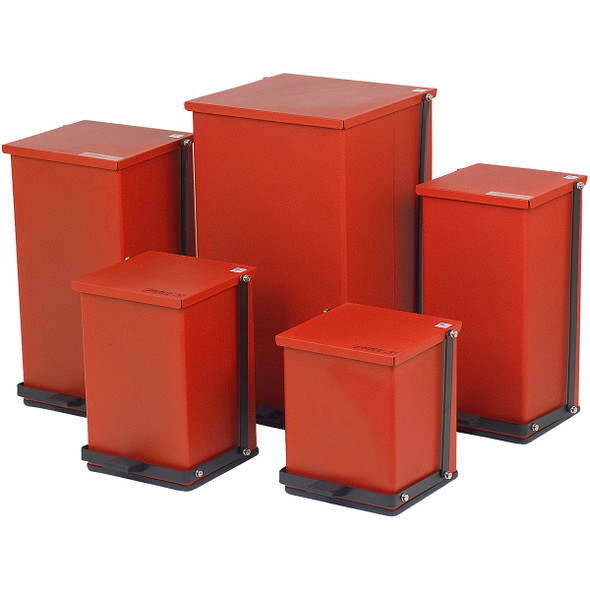 Detecto P-100R Medical Step-On Can Waste Receptical, 100 Quart, Red