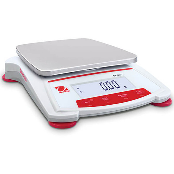 Ohaus Portable Educational Scale 30253033 SKX1202 1202 g x 0.01 g, Stainless Steel Pan