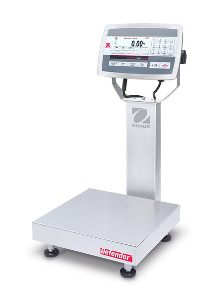 Ohaus D52XW25WQR6, Washdown Bench Scale w/ Column, 50 lb x 0.01 lb, NTEP