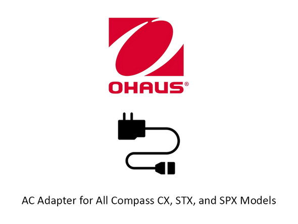 Ohaus, 30330714, Replacement AC Adaptor for Compass CX, STX, and SPX Series, US Plug