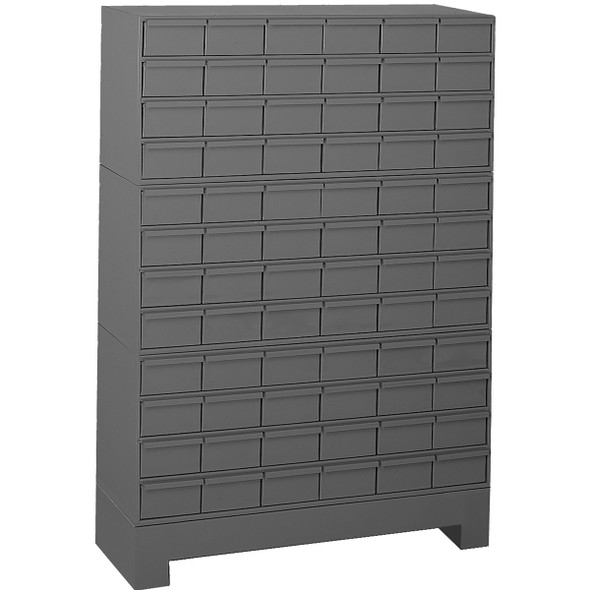 Durham 019-95, 72 Drawer Cabinet System, 34.125"x12.25"x48.125", 2.75"H Drawers