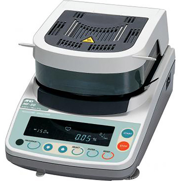 A&D, ML-50 Moisture Analyzer, 51 g x 0.005 g (0.1% moisture content)