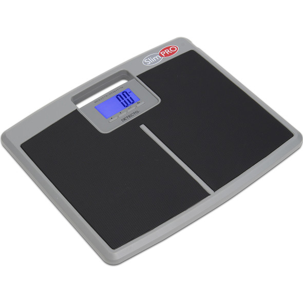 Detecto SlimPRO Low-Profile Bathroom Scale 440 lb x 0.2 lb, RS232 Healthcare Balance, Used - Like New