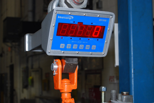Intercomp CS1500 5000 LED Display Industrial Crane Scale, 5,000 lb x 2 lb,  USB/R232 Interface, NTEP IIIL, Made in USA