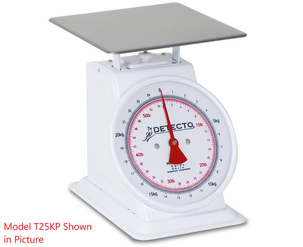 Detecto, T-50-KP, Dual Reading Top Loading Dial Scale, 110 lb capacity