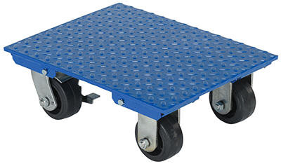 Vestil VPLDO/S-1418 Industrial Steel Plate Dolly – 1200 lb Capacity, 18" L × 14" W