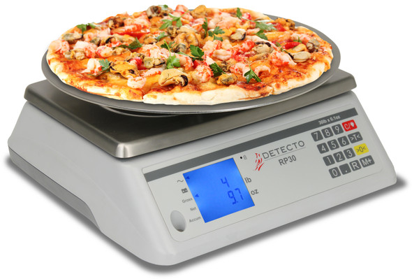 Detecto, RP30P, Digital Round Ingredient Scale, 30 lb x 0.1 oz