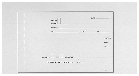Standard Printing 510 Cardinal 4-Part Scale Tickets - 8,000