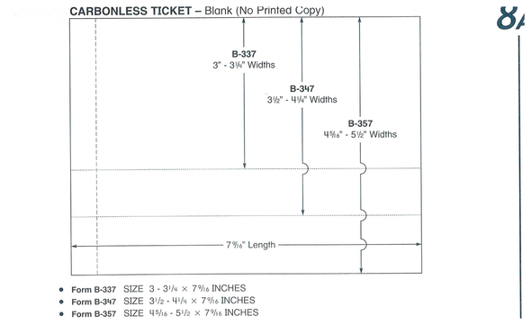 Standard Printing B-337 Blank Carbonless 3-Part Scale Tickets - 4,000