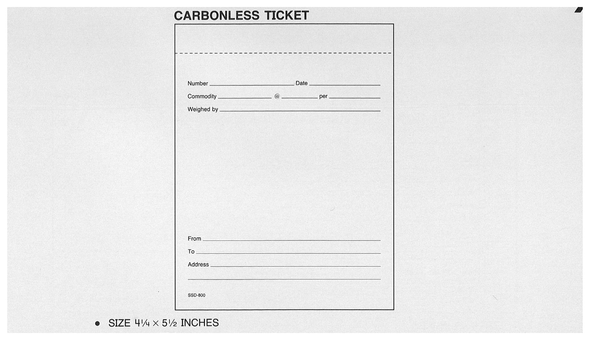 Standard Printing SSD-800 3-Part Scale Tickets - 8,000