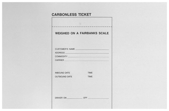 Standard Printing 083620 Fairbanks 4-Part Scale Tickets - 1,000