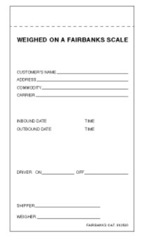 Fairbanks 4-Part Scale Tickets – 083620,