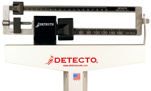 Detecto 2391 Weigh Beam Eye-Level Physician Scale with Height Rod, 180 kg x 100 g Capacity