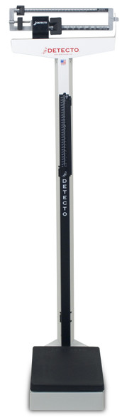 Detecto 339 Weigh Beam Eye-Level Physician Scale with Height Rod, 400 lb x 4 oz / 175 kg x 100 g Capacity