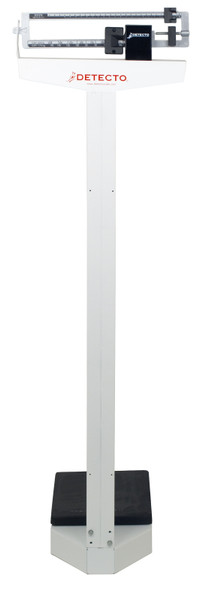 Detecto 339 Weigh Beam Eye-Level Physician Scale with Height Rod, 400 lb x 4 oz / 175 kg x 100 g Capacity