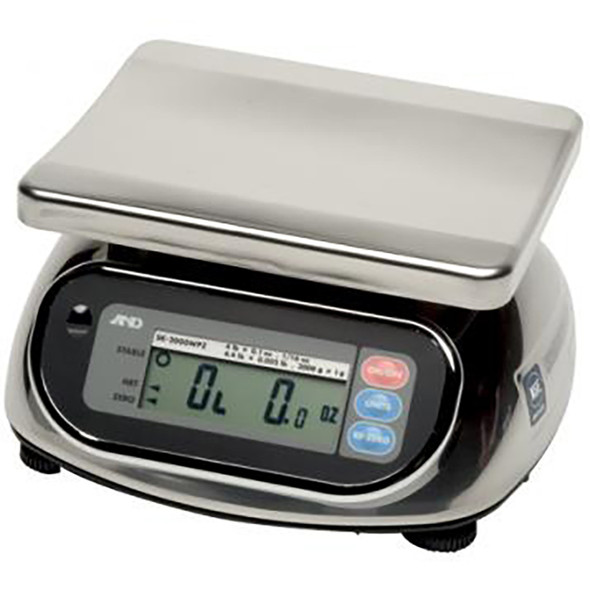 A&D Weighing SK-5001WP Washdown Digital Scale 5000g x 1g (Grams Only)