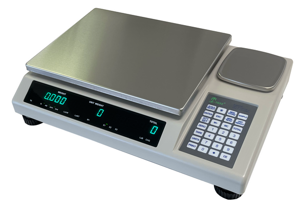 LW Measurements DCT 110, Tree 110 lb. / 5 lb. Dual Counting Scale w/LED Display, 13.6" x 10.1" / 4.48" x 4.48" Platform