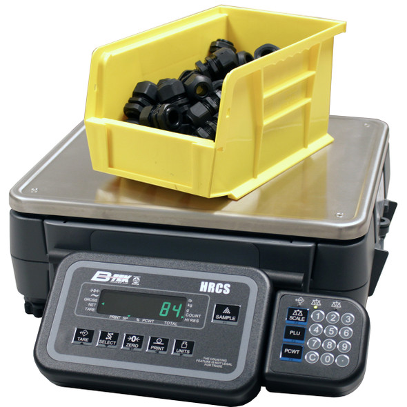 B-Tek HRCS Checkweighing Counting Scale, 70 lb x 0.001 lb, 12 in x 14 in Pan, Stainless Steel