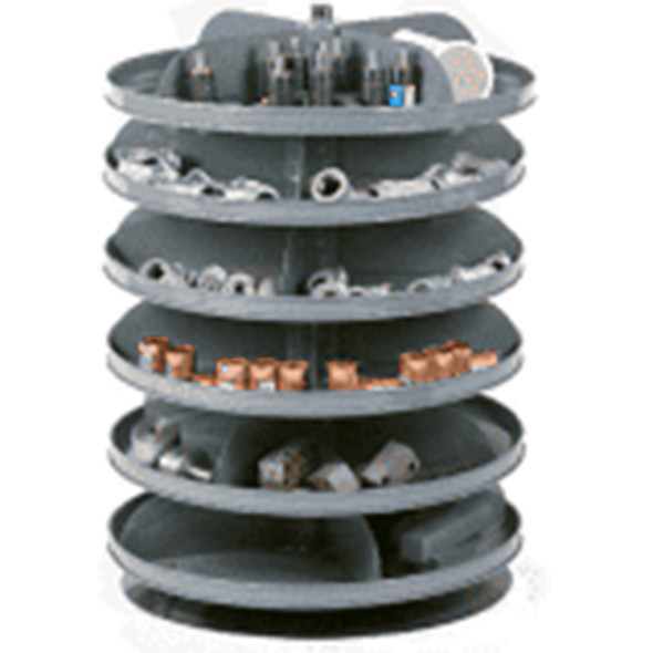 Durham 1106-95, 6 Shelf 17" Diameter Rotabin