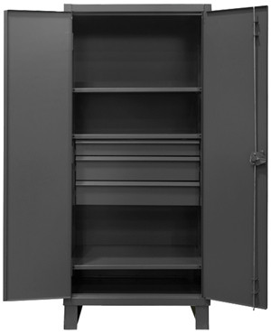 Durham HDCD243678-3M95, 12G Cabinet with 3 Drawers and 3 Shelves, 36"x24"x78"
