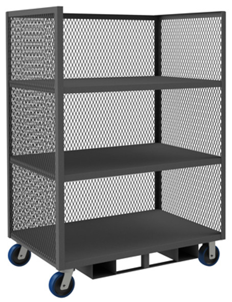 Durham 3STFPEX244836PU, 3 Sided Truck w/ Forklift Pockets, 24.38" x 48.5" x 69"