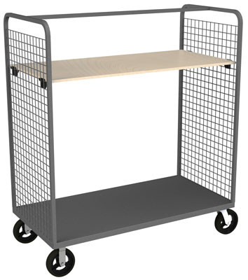 Durham W2ST3060681895, Wire Cart with Shelves, 30" x 60" x 68.56"